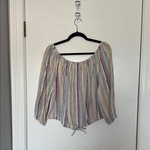 Gap top- size large Striped Multicolor Women's Top